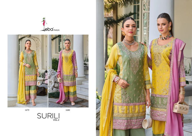 Surili Vol 2 By Eba Heavy Chinon Wedding Wear Readymade Suits Wholesale Shop In Surat
